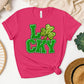 "Lucky" Faux Embroidered St. Patrick's Day Shirt