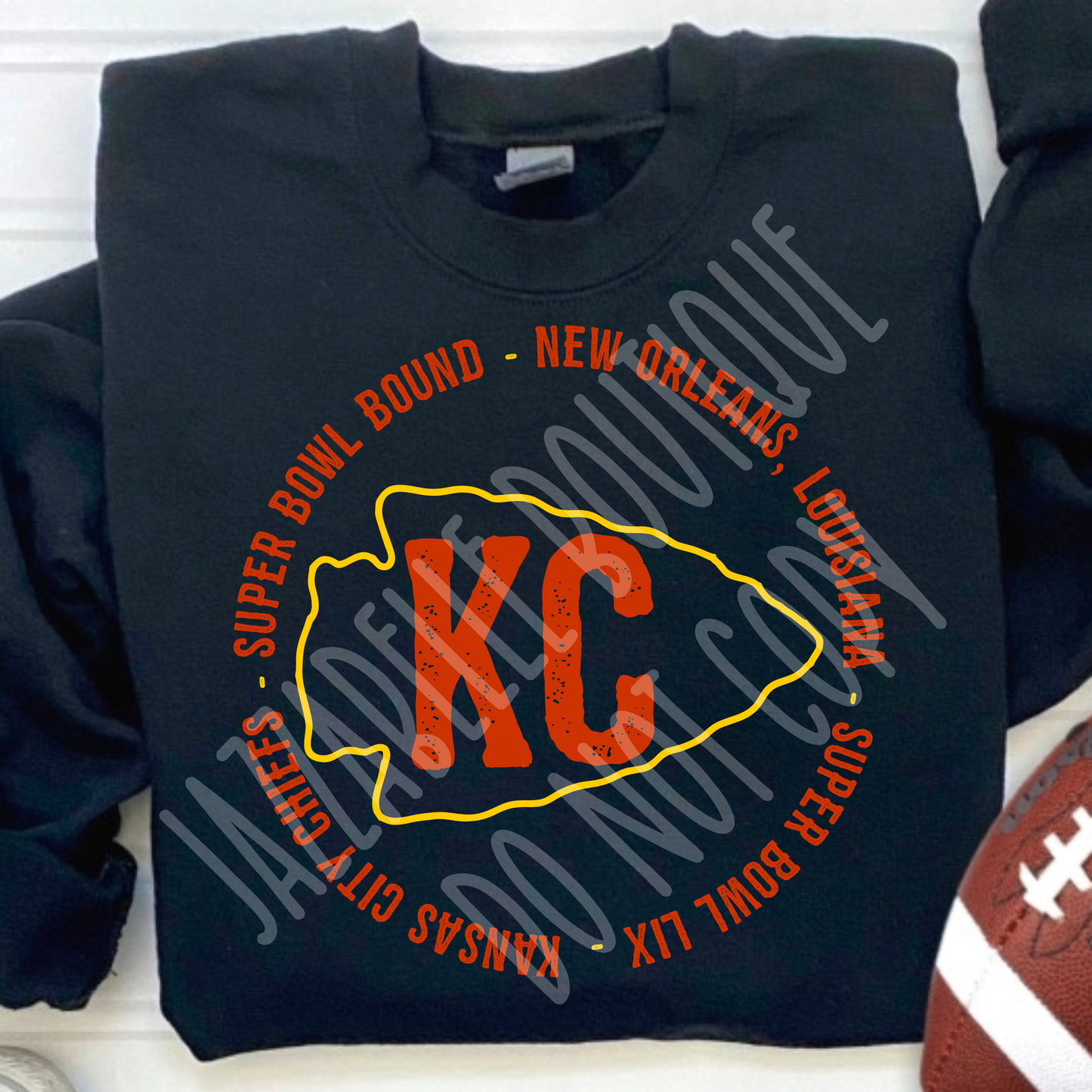 KC Arrowhead Super Bowl Kansas City Chiefs Black Crew