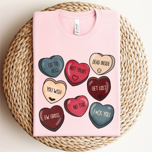 Anti-Valentines Candy Hearts Tee