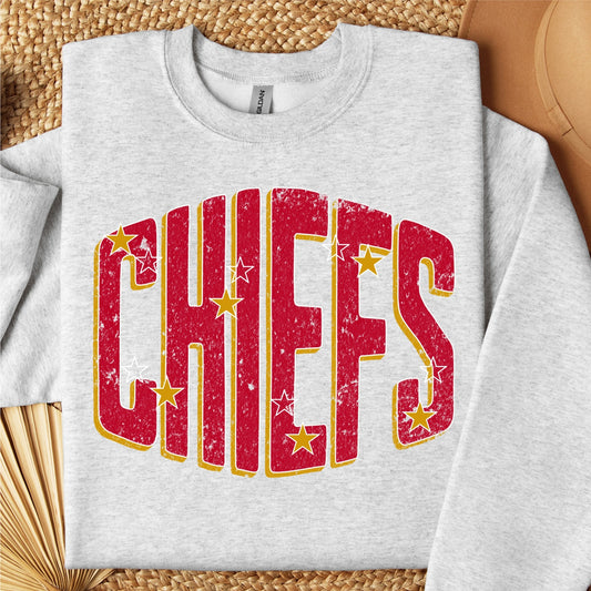 Chiefs (Bowed Red Design) Crewneck Sweatshirt