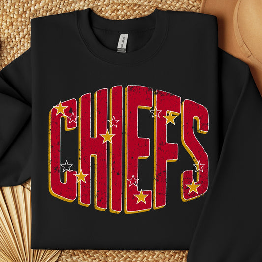 Chiefs (Bowed Red Design) Crewneck Sweatshirt