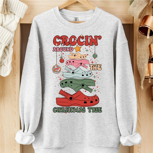 Crocin' Around the Christmas Tree Crewneck Sweatshirt