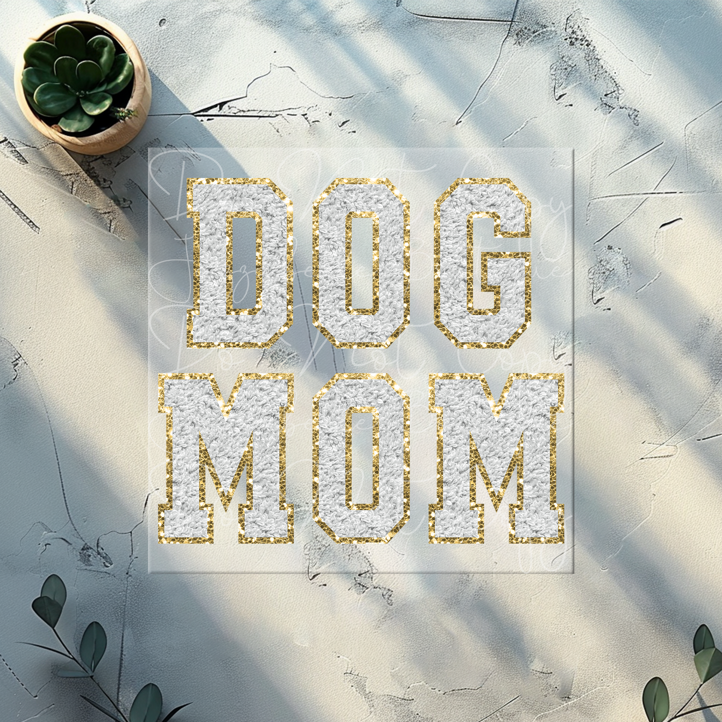 Dog Mom Faux Patch DTF Transfer