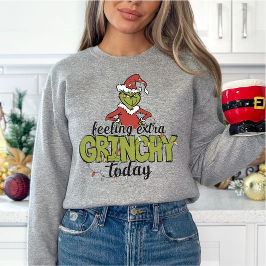 Feeling Extra Grinchy Today Crewneck Sweatshirt