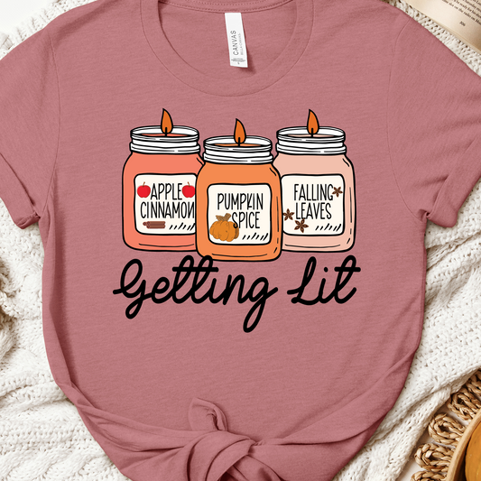 Getting Lit Fall Candle Tee