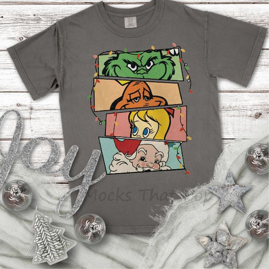 Grinch Stack Comfort Colors Tee