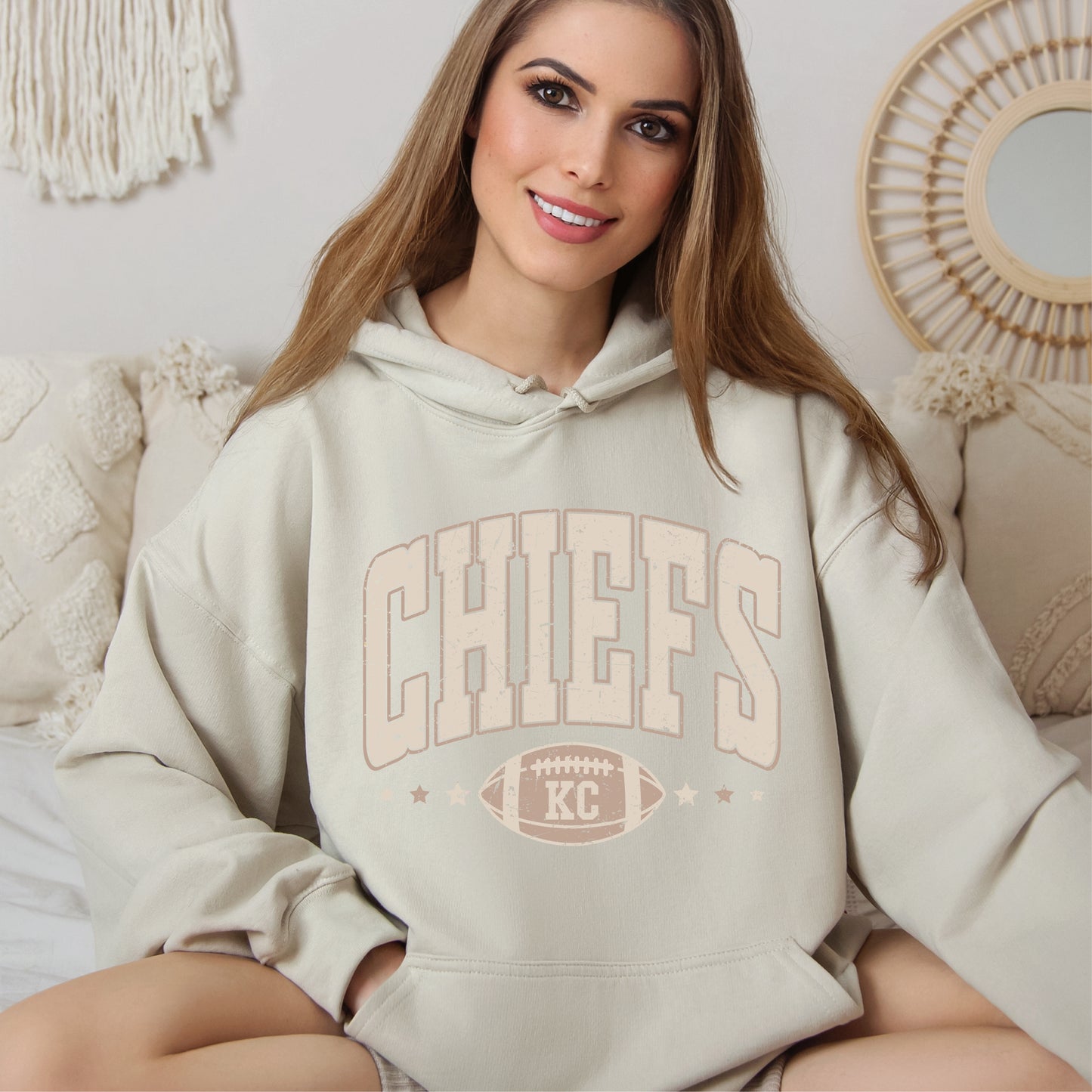 Grunge Chiefs Neutrals Hoodie