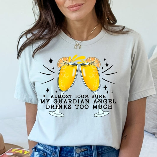 My Guardian Angel Drinks Too Much Tee