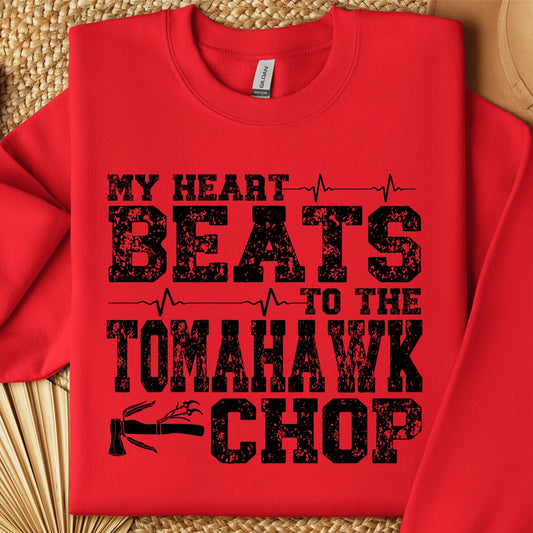 My Heart Beats to the Tomahawk Chop Crewneck Sweatshirt