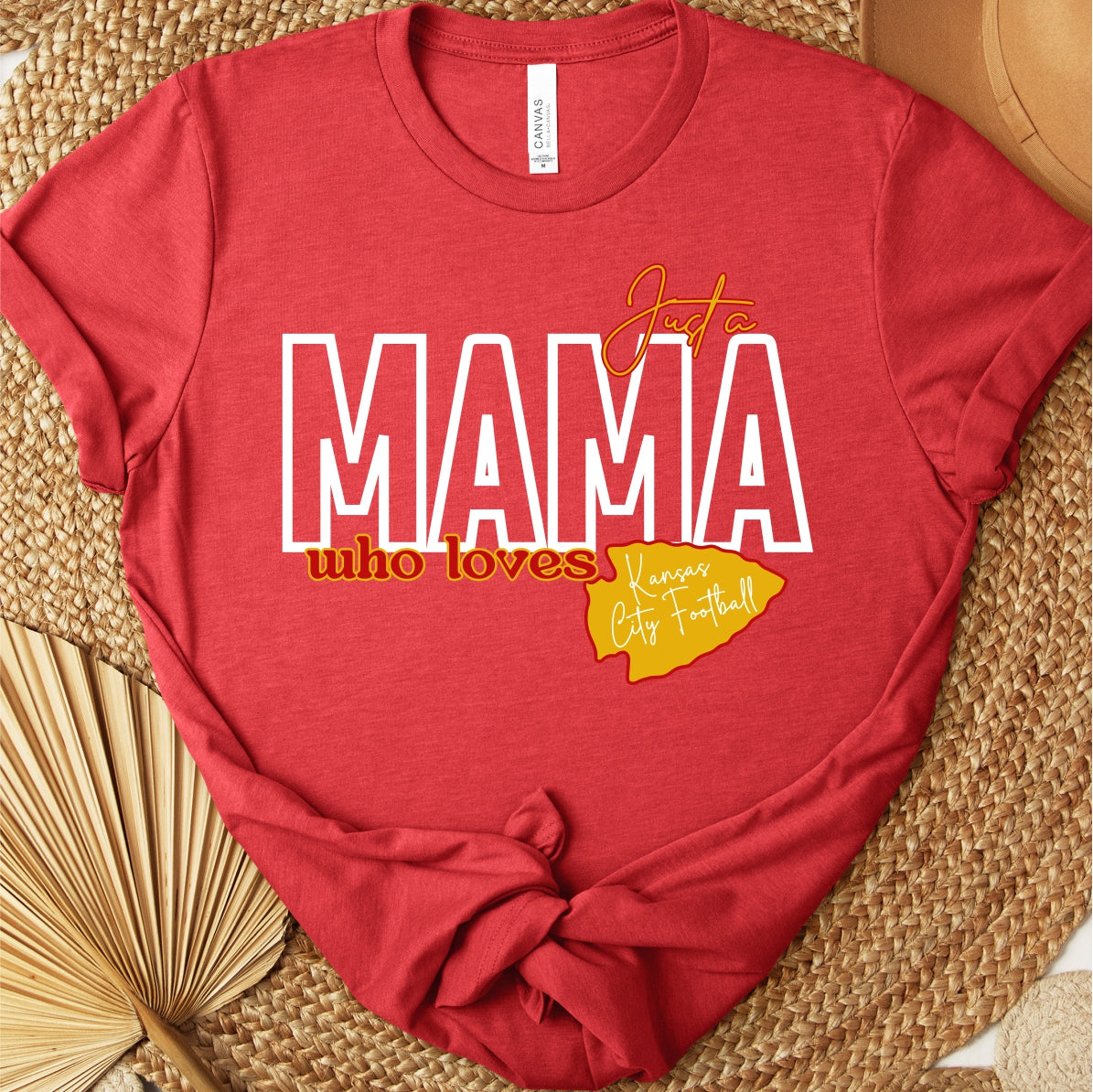 Just a MAMA Who Loves Kansas City Football Tee