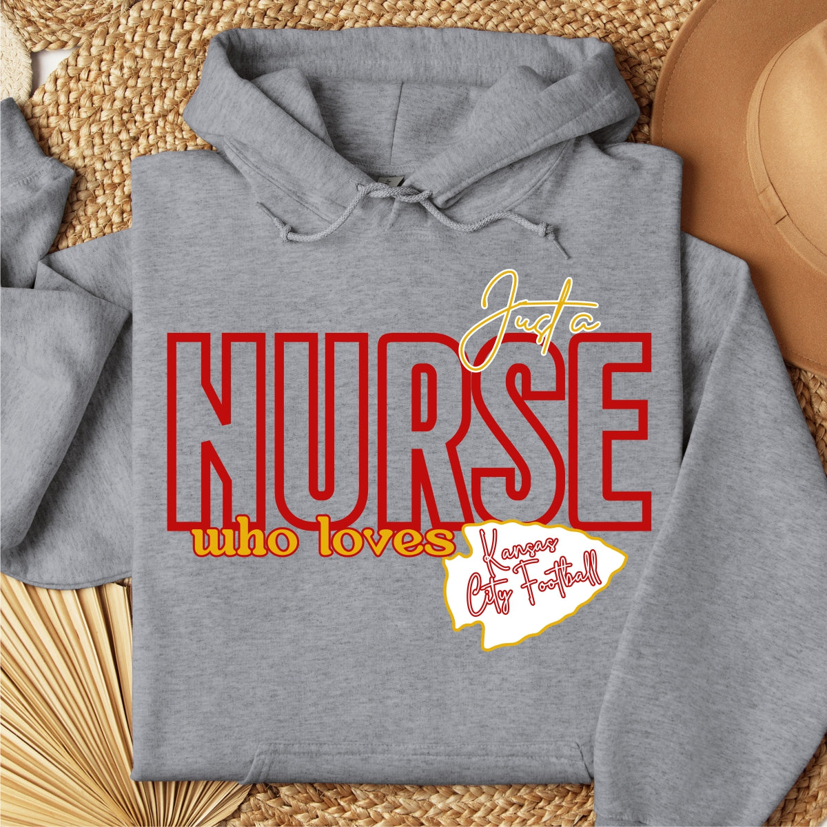 Just a NURSE Who Loves Kansas City Football Hoodie