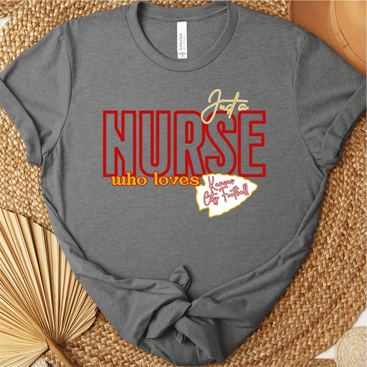 Just a NURSE Who Loves Kansas City Football Tee