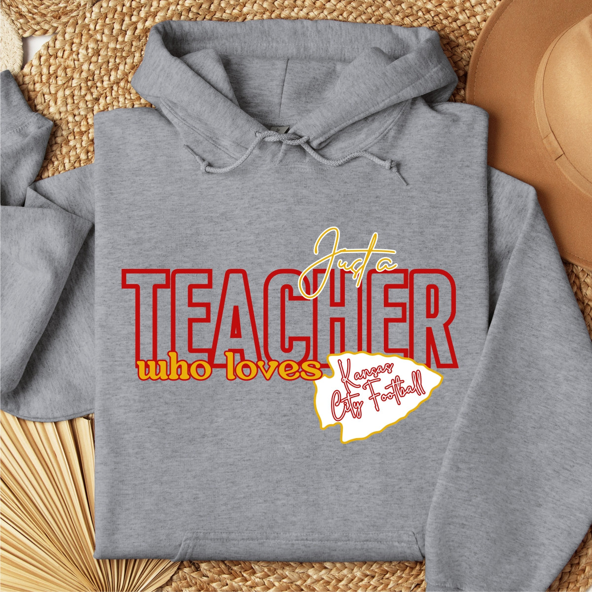 Just a TEACHER Who Loves Kansas City Football Hoodie