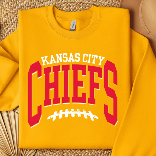 Kansas City Chiefs with Laces Crewneck Sweatshirt