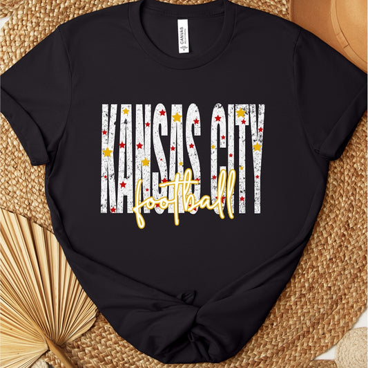 Kansas City Football (with stars) Tee