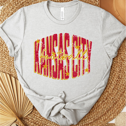 Kansas City Football Bowed Design Tee