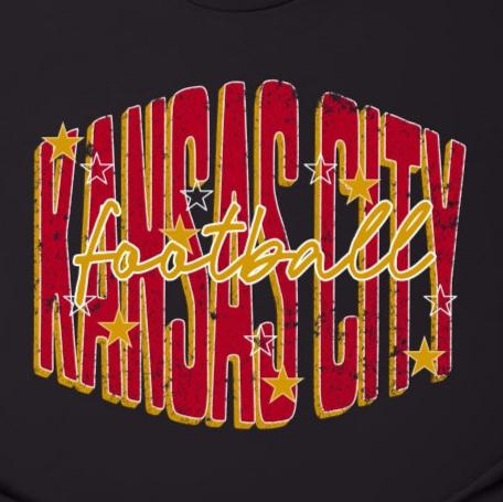 Kansas City Football Bowed Design Tee