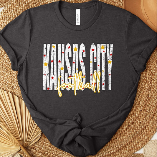 Kansas City Football (with stars) Tee