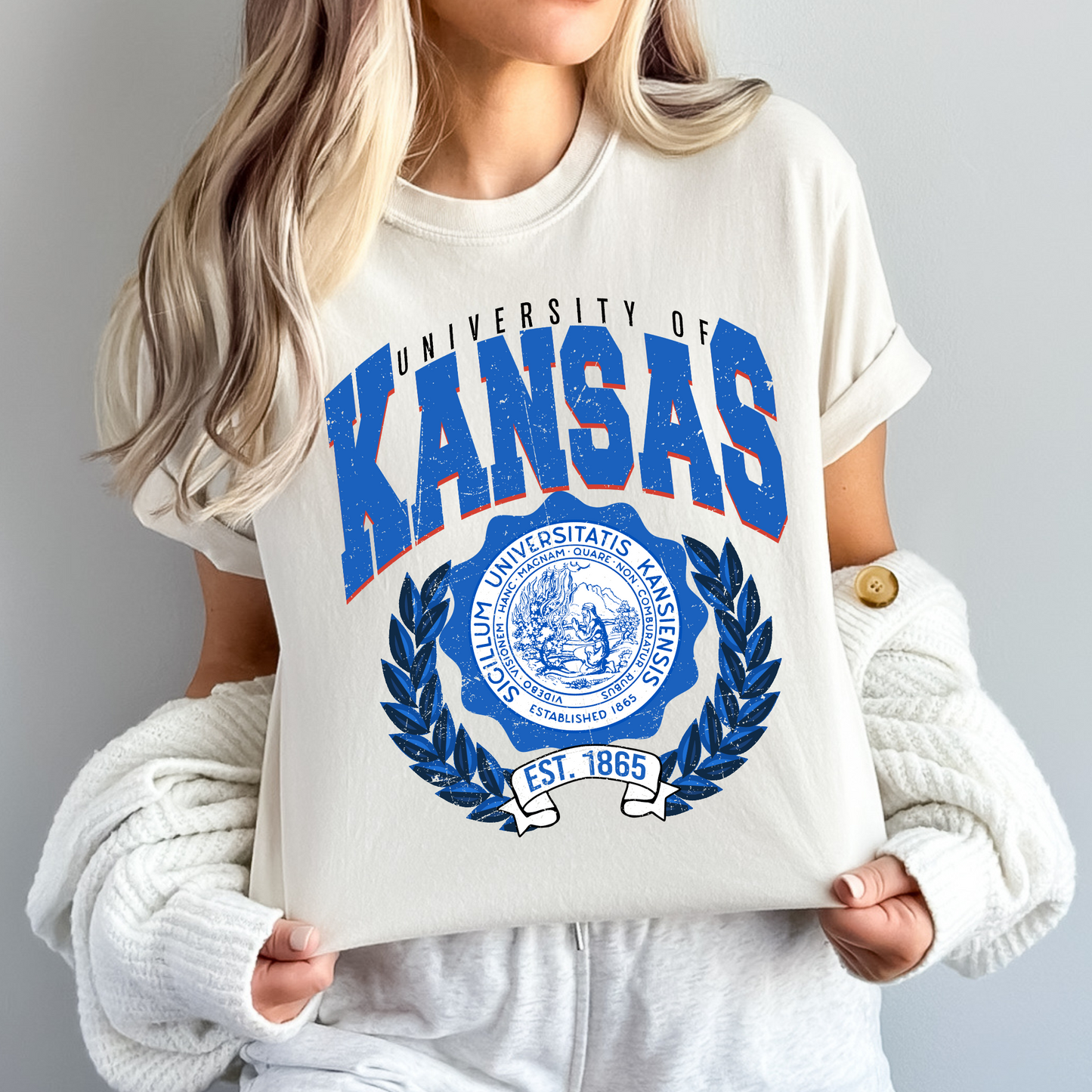 Kansas University KU Seal **Comfort Colors** Tee