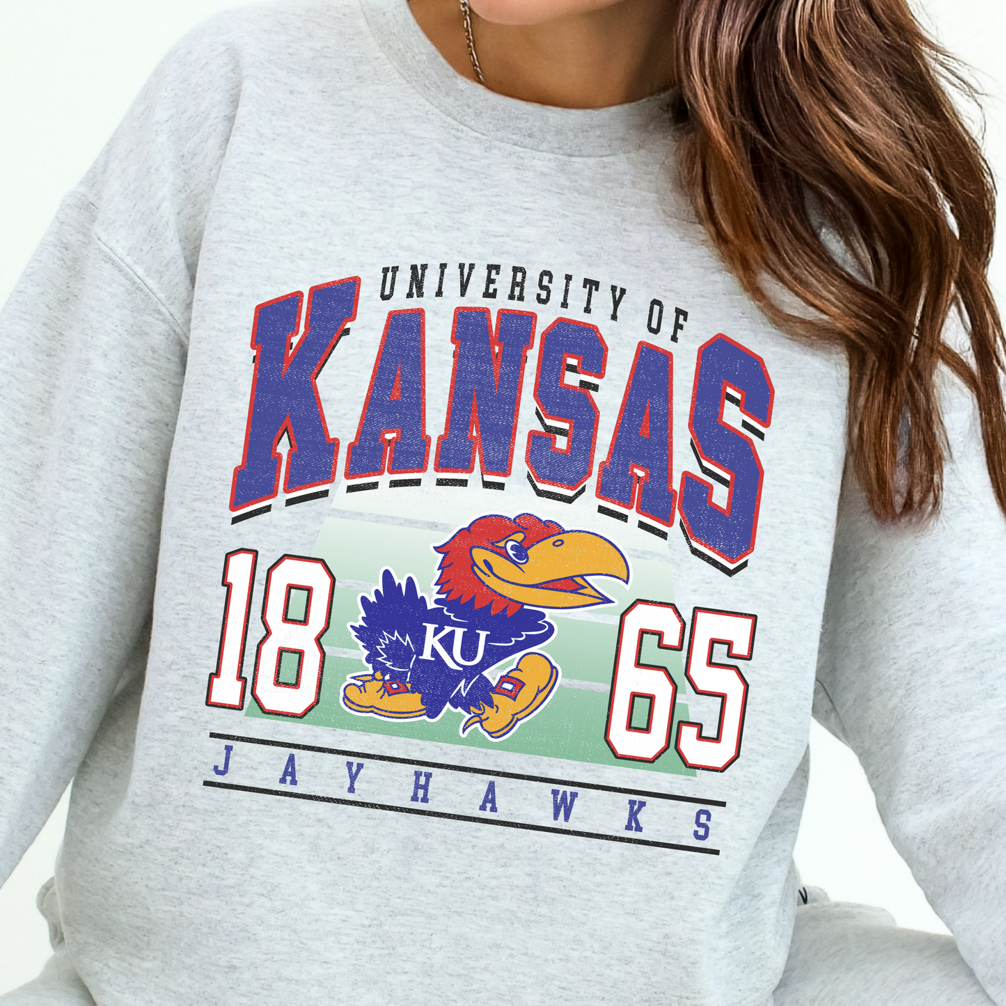 Kansas University Jayhawks KU Vintage Crew