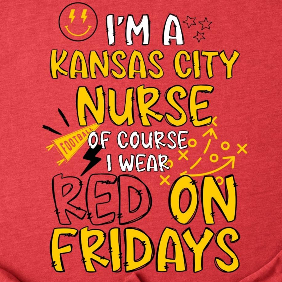 Kansas City Nurse Red Friday Tee