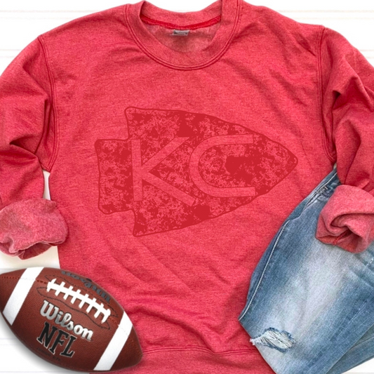 Red on Red KC Arrowhead Kansas City Chiefs Crew