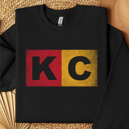 KC Red and Yellow Grunge Block Crew