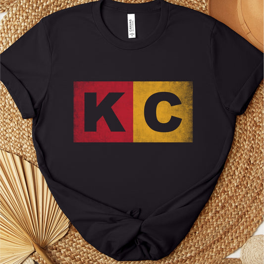 KC Red and Yellow Grunge Block Tee