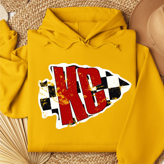 KC Checkered Arrowhead Hoodie