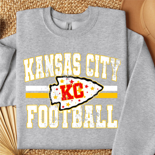 Kansas City Football Vintage Design Crew