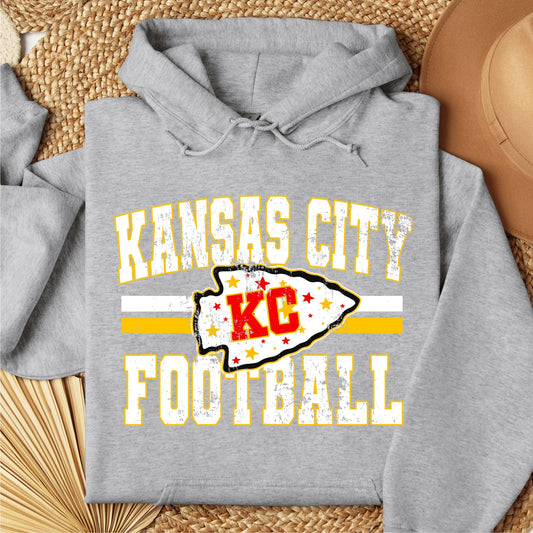 Kansas City Football Vintage Design Hoodie