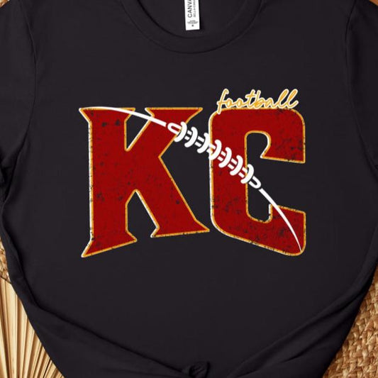 KC Football with Laces Tee