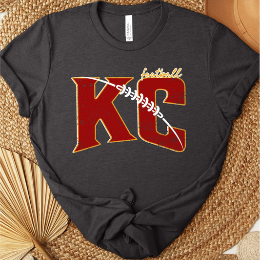 KC Football with Laces Tee