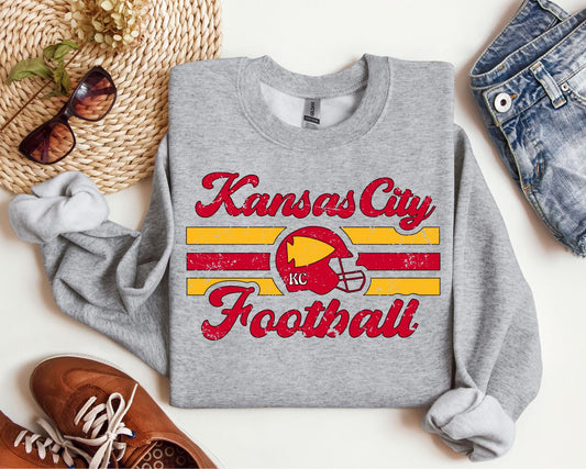 KC Football Retro Crewneck Sweatshirt