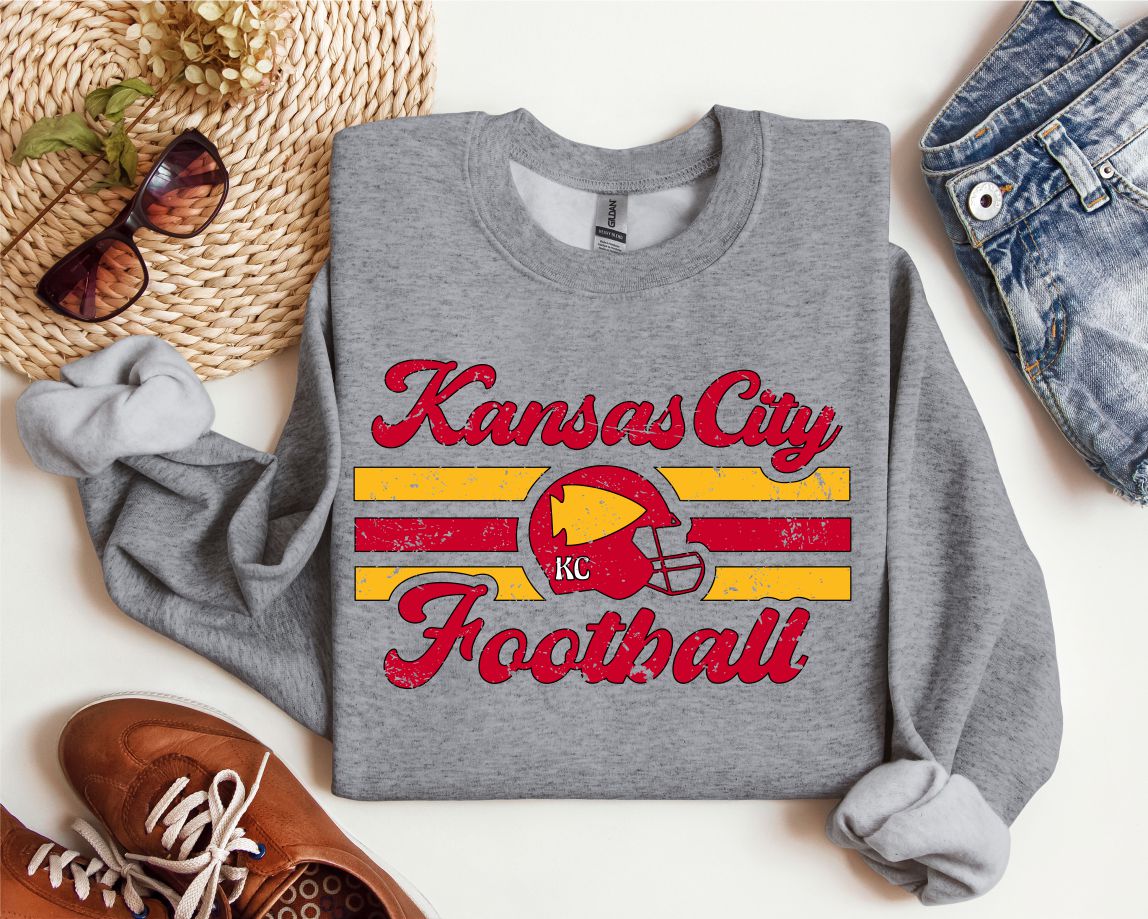 KC Football Retro Crewneck Sweatshirt