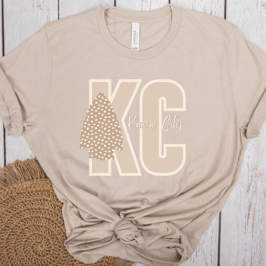 Beige KC with Arrowhead Tee