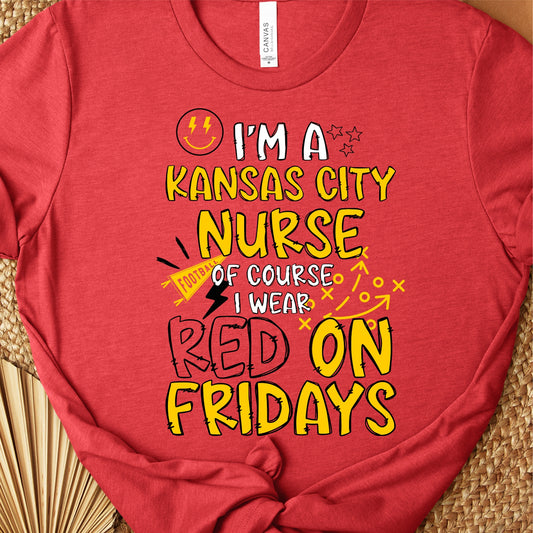 Kansas City Nurse Red Friday Tee