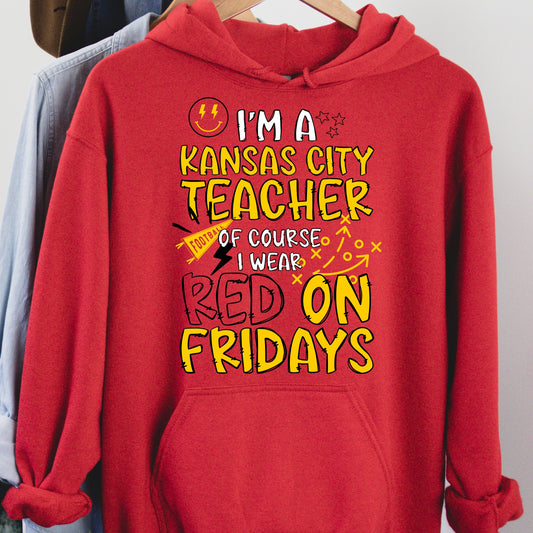 Kansas City Teacher Red Friday Hoodie