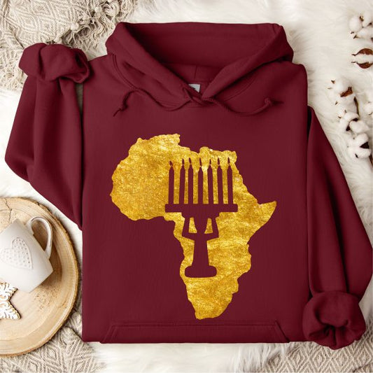 Kwanzaa Gold Africa Hoodie