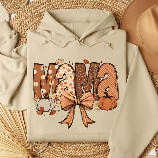 Mama Beige Fall Hoodie