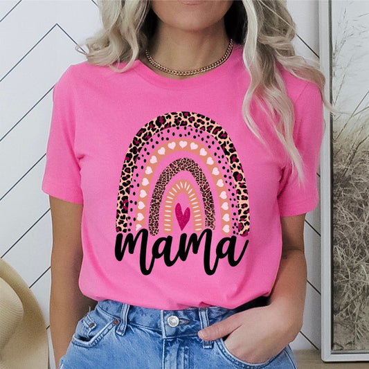 Mama Pink Rainbow Tee