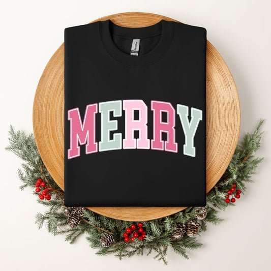 Merry Pink&Mint Crewneck Sweatshirt