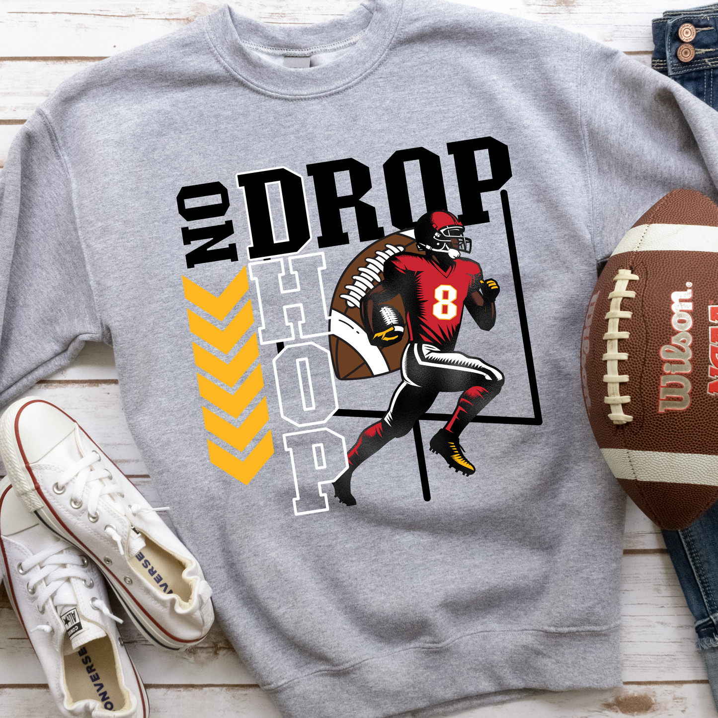 No Drop Hop DeAndre Hopkins KC Kansas City Chiefs Tee Crew Hoodie