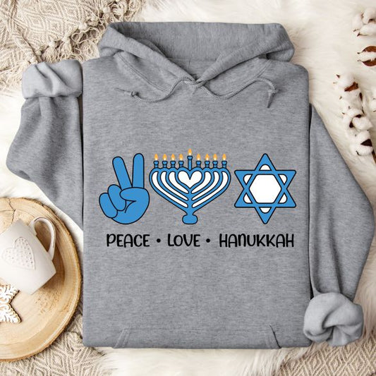 Peace Love Hanukkah Hoodie