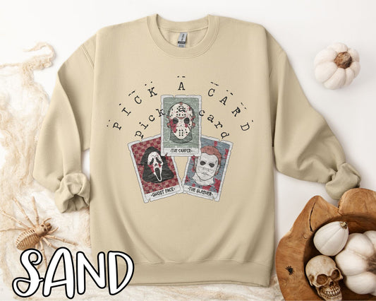 Pick a Card - Horror Movie Tarot Card Shirt