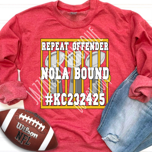 Repeat Offender 3peat Super Bowl LIX Kansas City Chiefs Crew