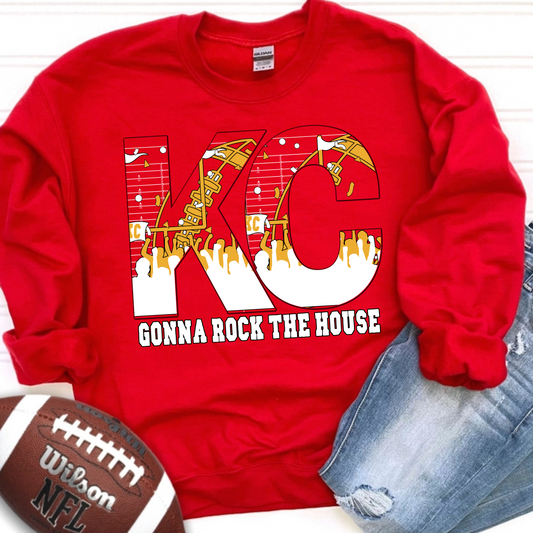 KC Gonna Rock the House 2024 Playoffs Kansas City Chiefs Crewneck