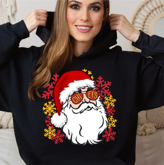 Kansas City Chiefs Santa Christmas Hoodie