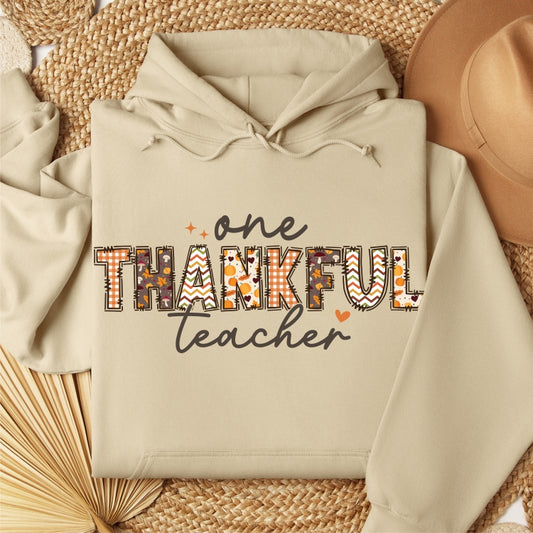 One Thankful Teacher Fall Hoodie