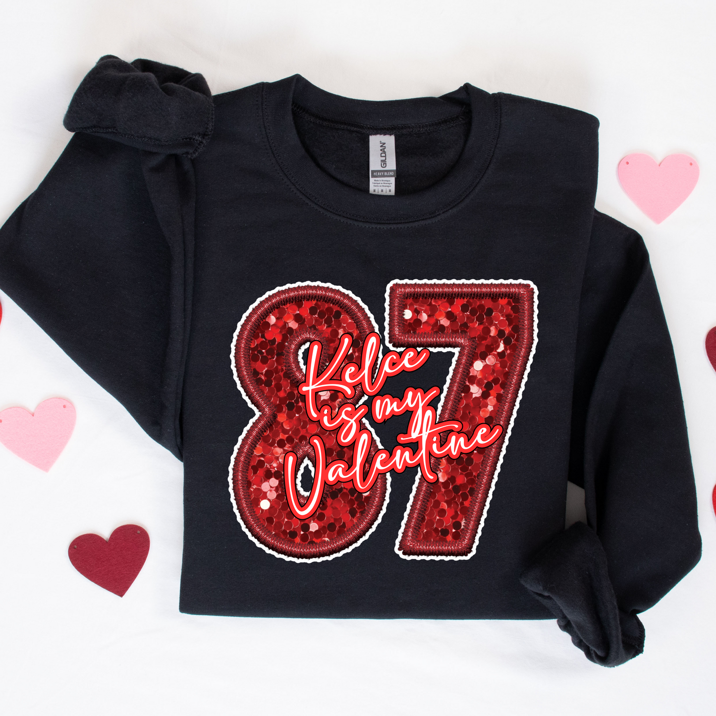 Kelce Is My Valentine 87 KC Chiefs Crewneck Sweatshirt